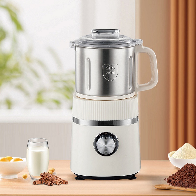 Coffee Bean Grinder Electric - เครื่องบดไฟฟ้า304สแตนเลสสตีลบดละเอียดแบบเปียก/แห้งเมล็ดกาแฟบดยาจีนบดเครื่องปรุงอาหาร