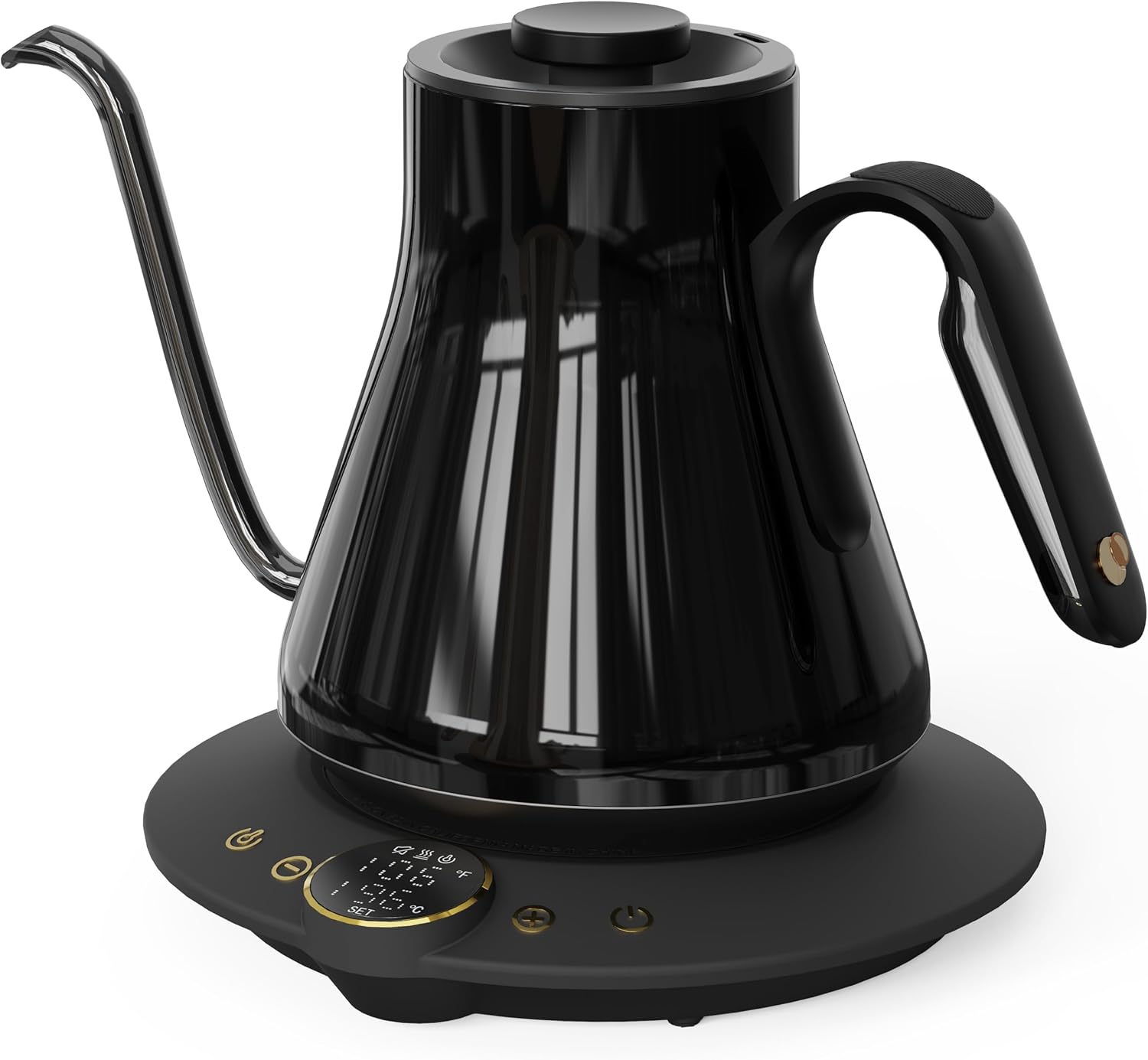 Electric Kettle Temperature Control - กาต้มน้ำไฟฟ้าแบบคอห่าน, ±1 ° ควบคุมอุณหภูมิได้อย่างแม่นยำ, ระบบทำความร้อนเร็ว 1500