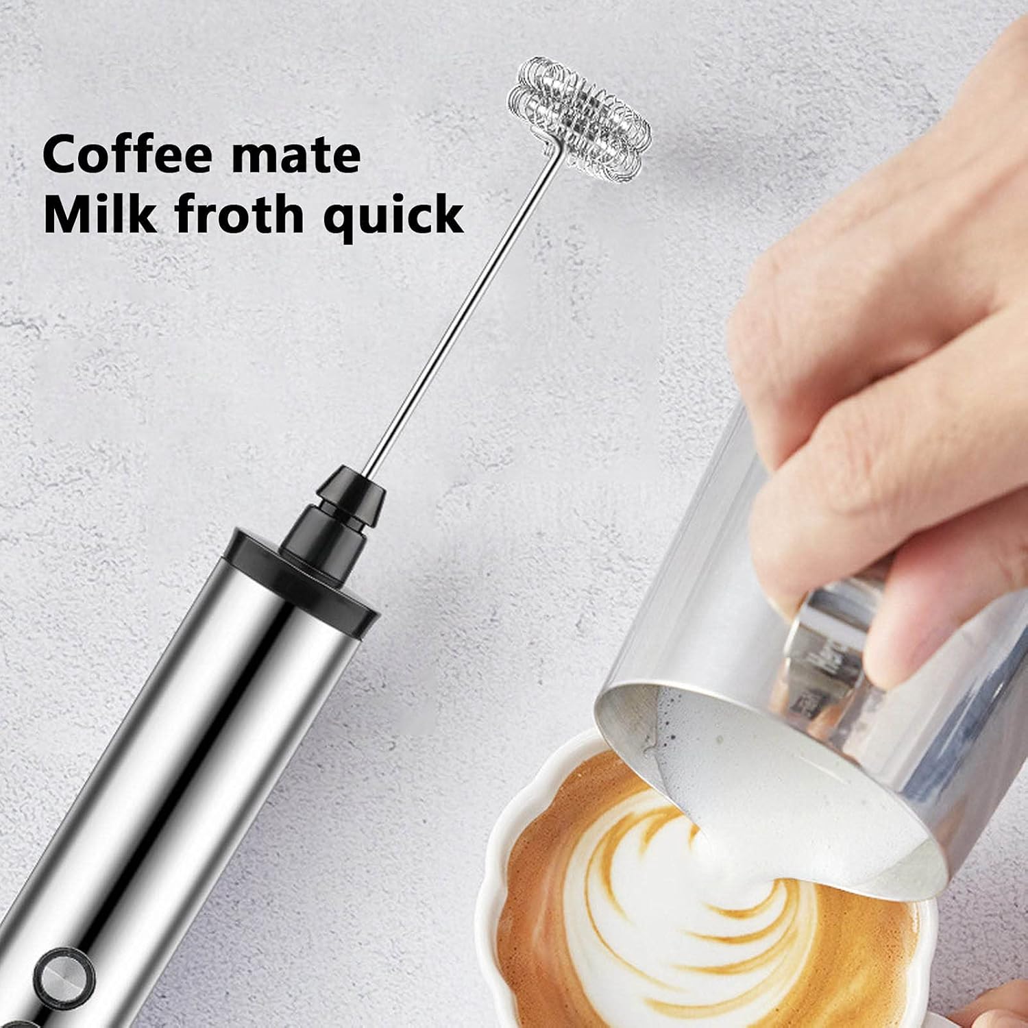 Electric Milk Frother Handheld - เครื่องตีฟองนมไฟฟ้าแบบมือถือ Magpie 3 in 1 เครื่องผสมเครื่องดื่ม