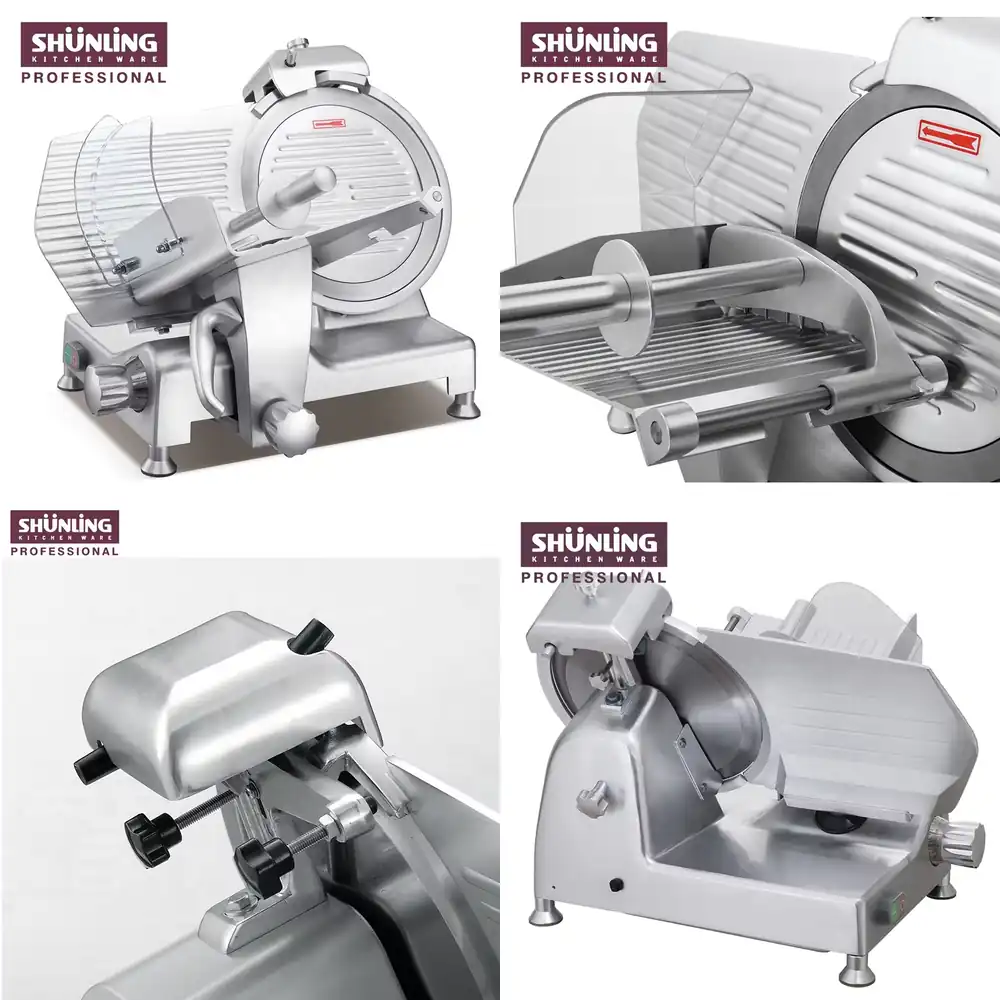 Automatic Meat Slicer Home - เครื่องหั่นเนื้อไฟฟ้า SHUNLING รุ่นใหม่ สแตนเลส กึ่งอัตโนมัติ ปรับความหนาได้