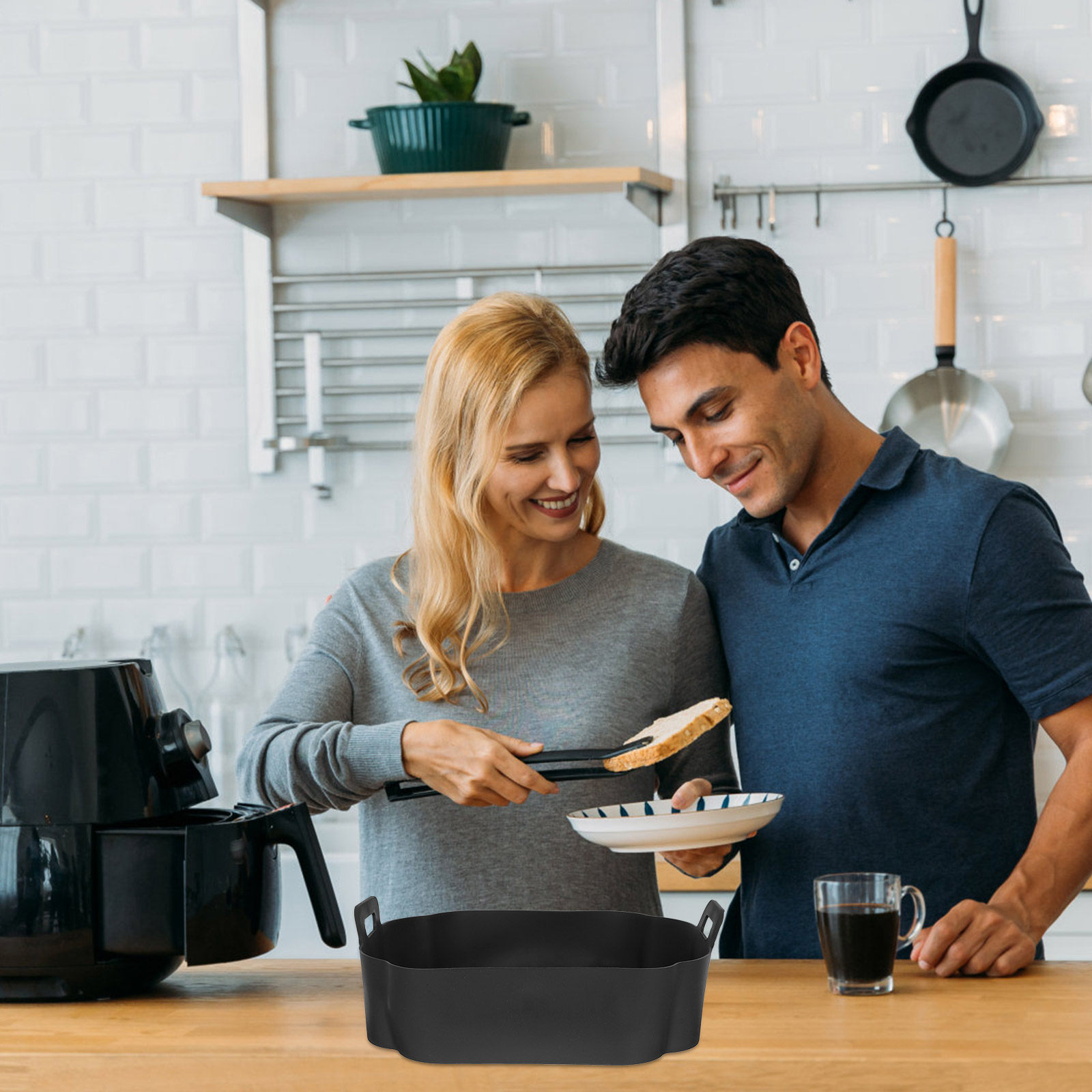 Air Fryer Silicone Pot Liner - แผ่นรองอบซิลิโคนสำหรับหม้อทอดไร้น้ำมัน ไม่ติดกระทะ ทนความร้อน ใช้ซ้ำได้ แผ่นรองหม้อด้านใน อุปกรณ์ครัวที่จำเป็น