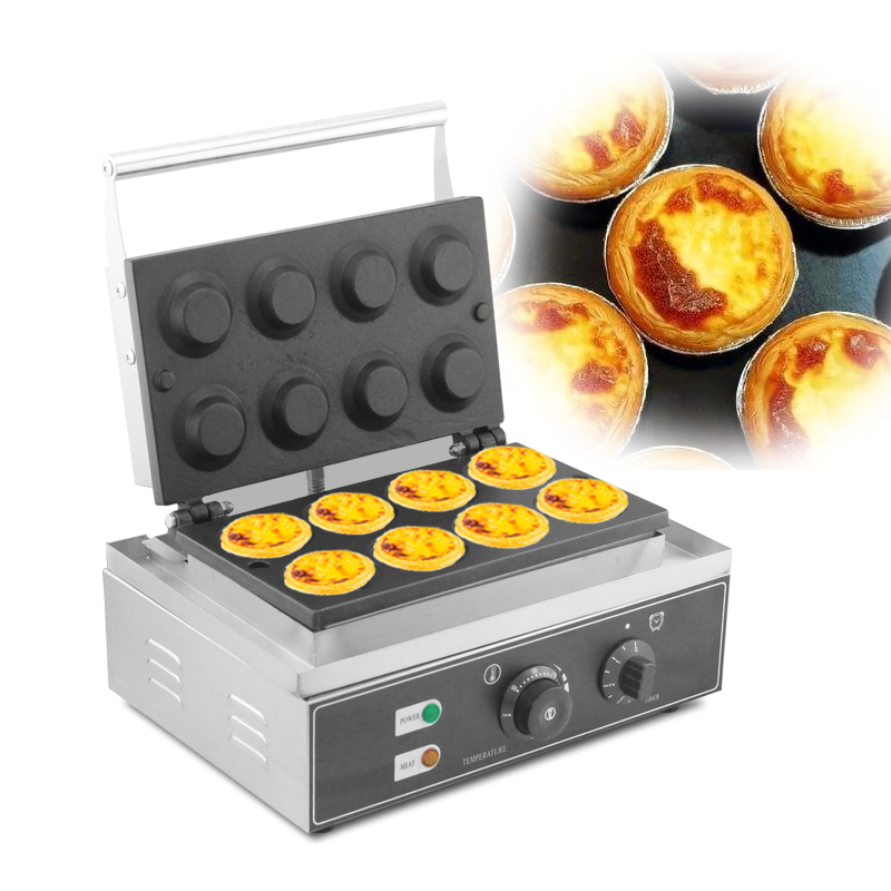 Mini Waffle Maker Machine - เครื่องทำทาร์ตไข่ไฟฟ้า HPH2O แบบไม่ติดกระทะ สำหรับทำทาร์ตไข่ 8 ชิ้น