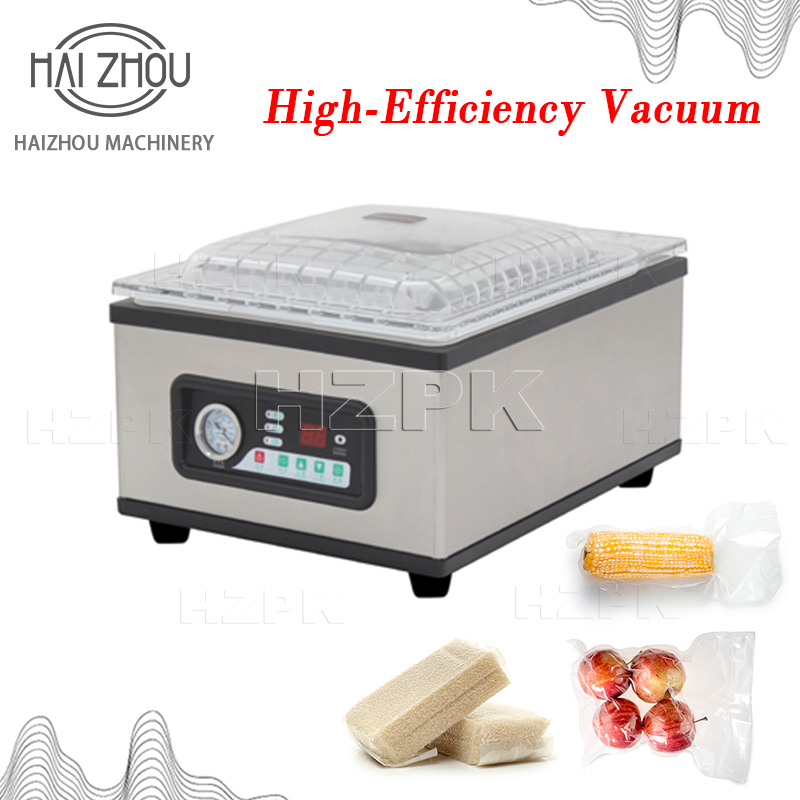 Food Vacuum Sealer Machine - เครื่องซีลสูญญากาศเชิงพาณิชย์ HAIZHOU เครื่องบรรจุภัณฑ์อาหารแบบอัตโนมัติชนิดตั้งโต๊ะ ทำจากสแตนเลส สำหรับซีลเนื้อสัตว์และผลไม้