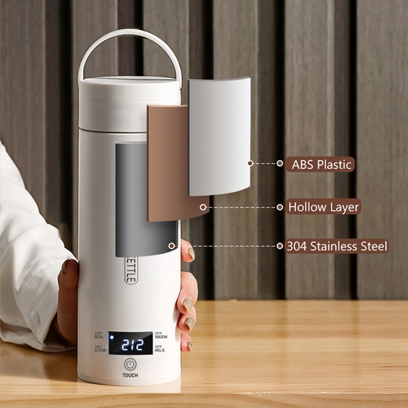 Electric Kettle Temperature Control - กาต้มน้ำไฟฟ้าพกพา DT39 สำหรับการเดินทาง ควบคุมอุณหภูมิได้ 4 ระดับ