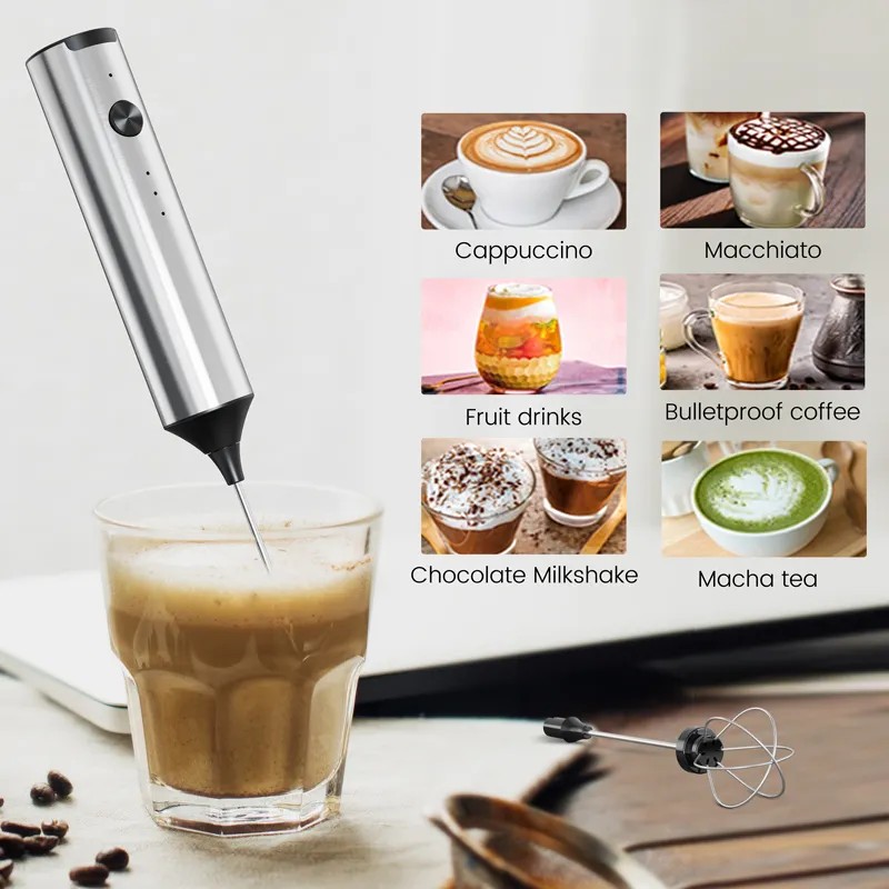 ไร้สายไฟฟ้ามินินม Frother กาแฟ - Immersion Hand Blender Set บทวิจารณ์และราคา