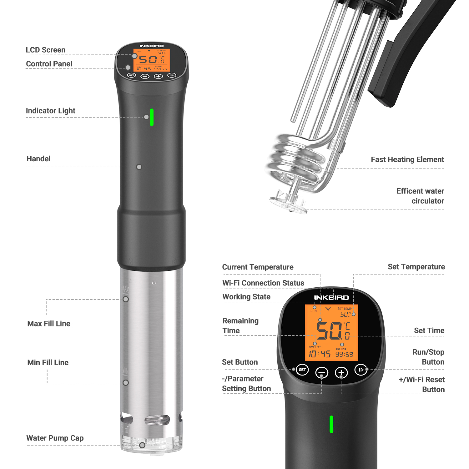 IKBIRD Culinary Sous Vide ISV- - Digital Sous Vide Precision Cooker บทวิจารณ์และราคา