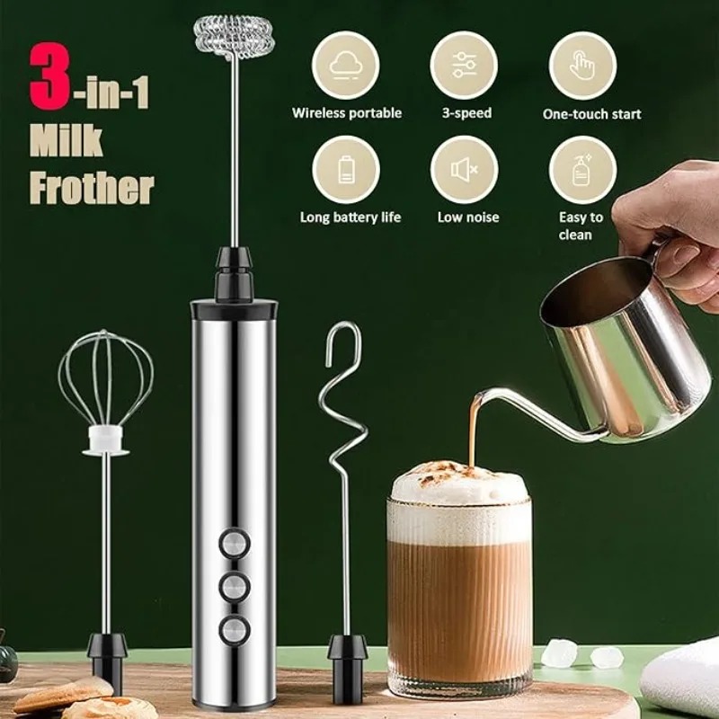 เครื่องตีฟองนมไฟฟ้าแบบมือถือ M - Electric Milk Frother Handheld บทวิจารณ์และราคา