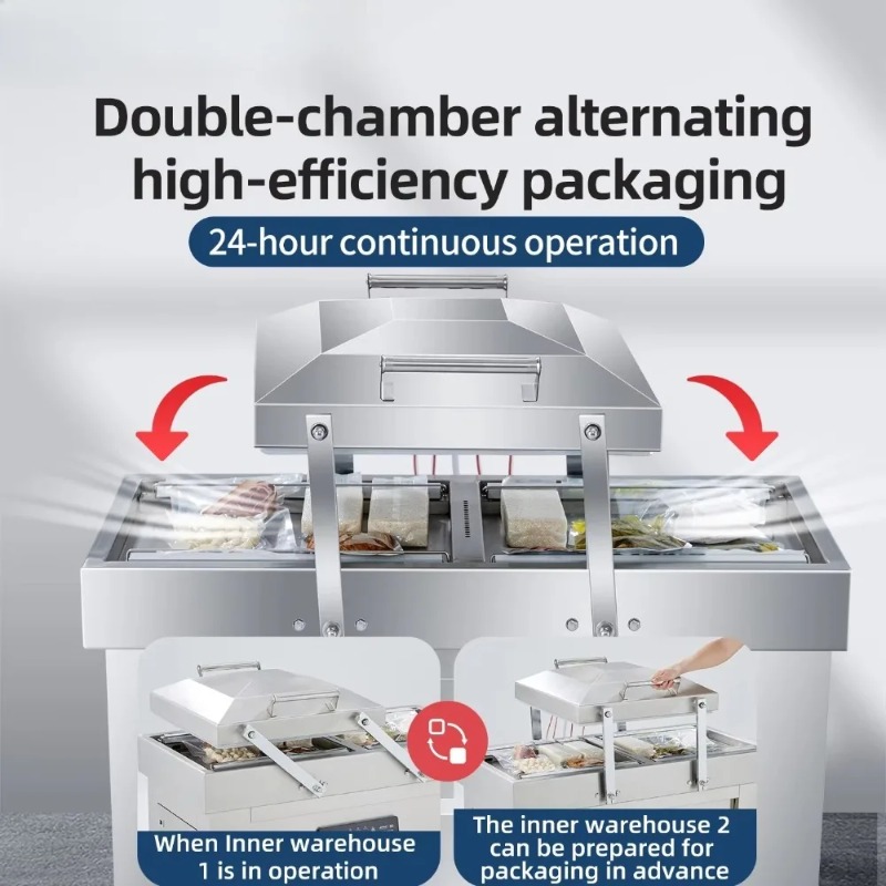 เครื่องซีลสูญญากาศแบบสองห้องขน - Food Vacuum Sealer Machine บทวิจารณ์และราคา