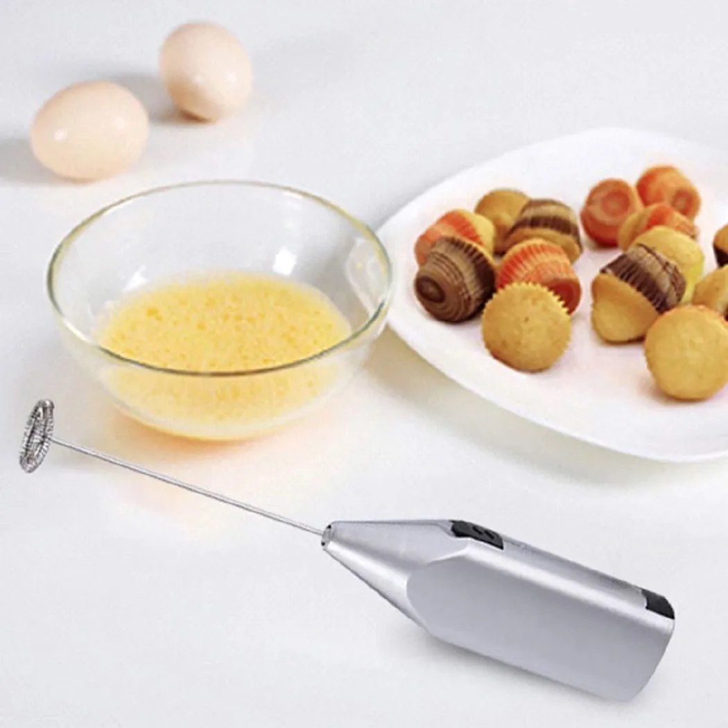 ครัวเรือนมินิสแตนเลสสตีลมือถือ - Electric Milk Frother Handheld บทวิจารณ์และราคา