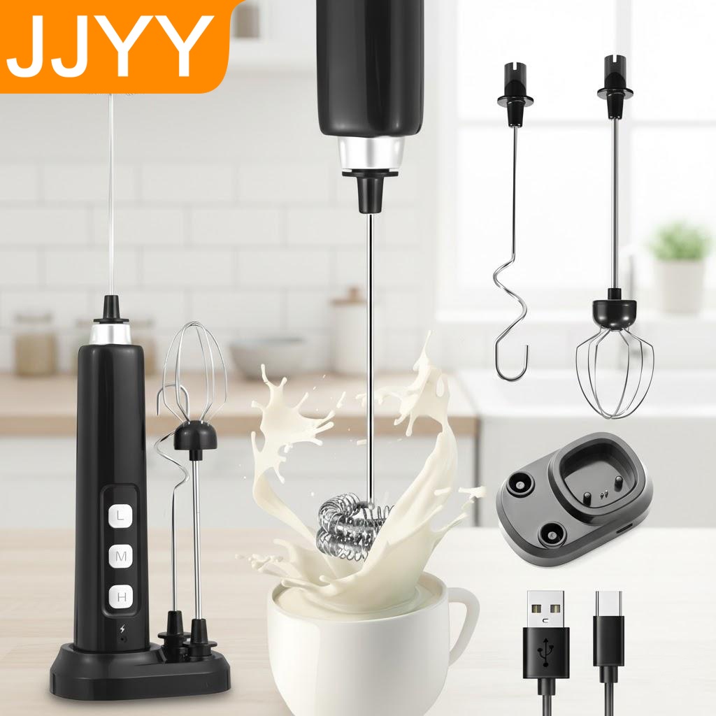 เครื่องตีฟองนมแบบมือถือ ชาร์จผ - Electric Milk Frother Handheld บทวิจารณ์และราคา