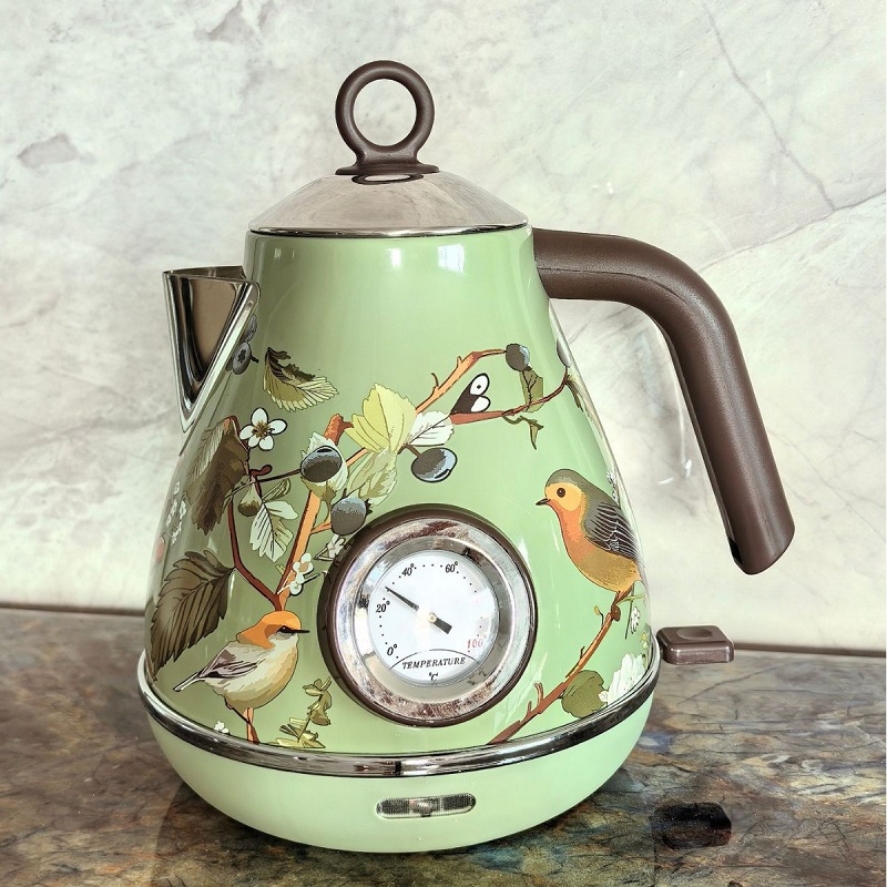กาต้มน้ำไฟฟ้าสีชมพูสไตล์เรโทร  - Electric Kettle Temperature Control บทวิจารณ์และราคา